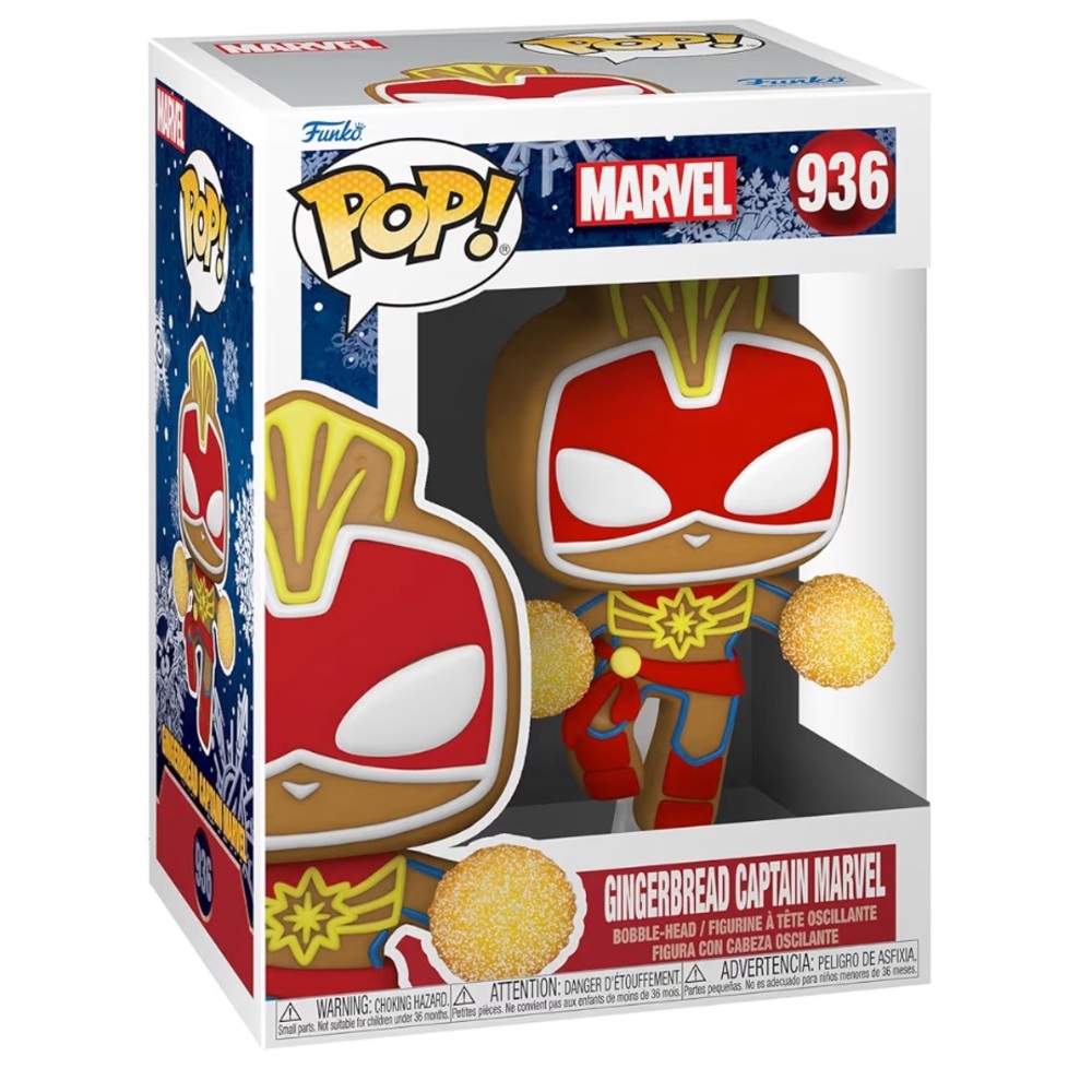 Funko Gingerbread Captain Marvel with Red and Blue